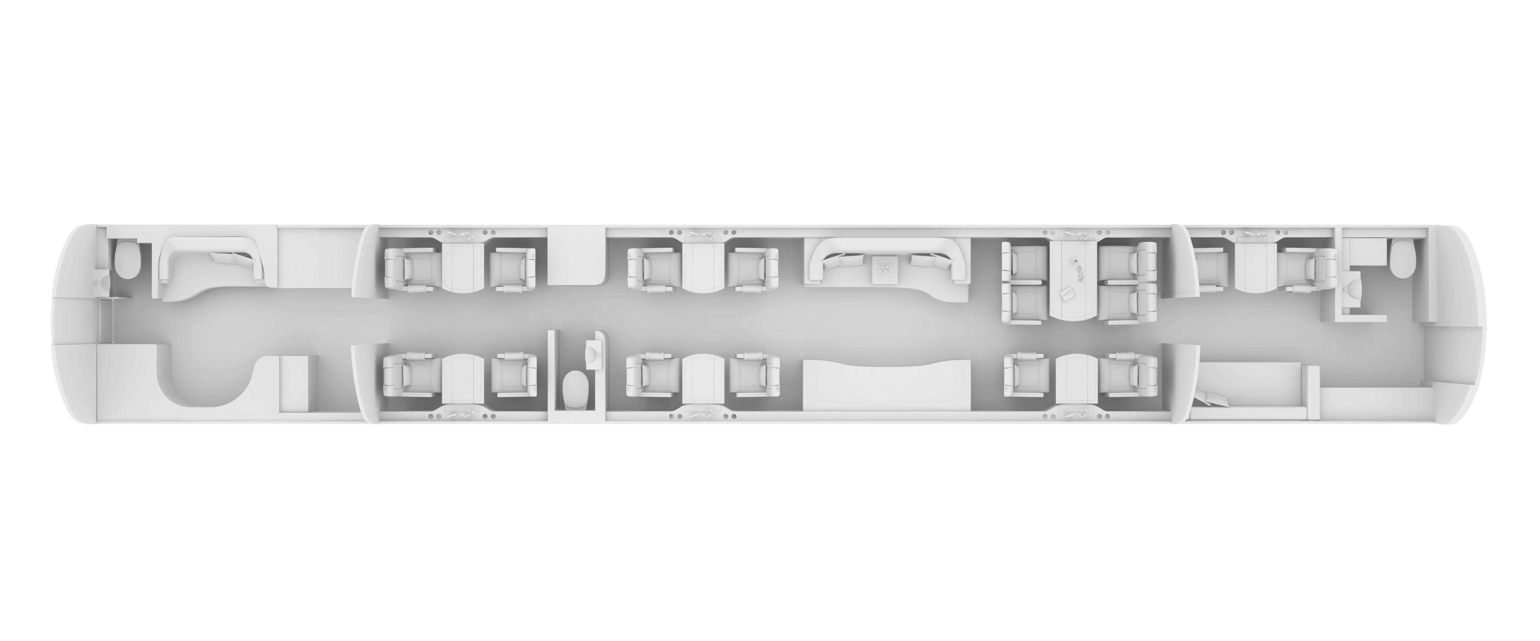 Embraer Lineage 1000_Floor Plan_Day