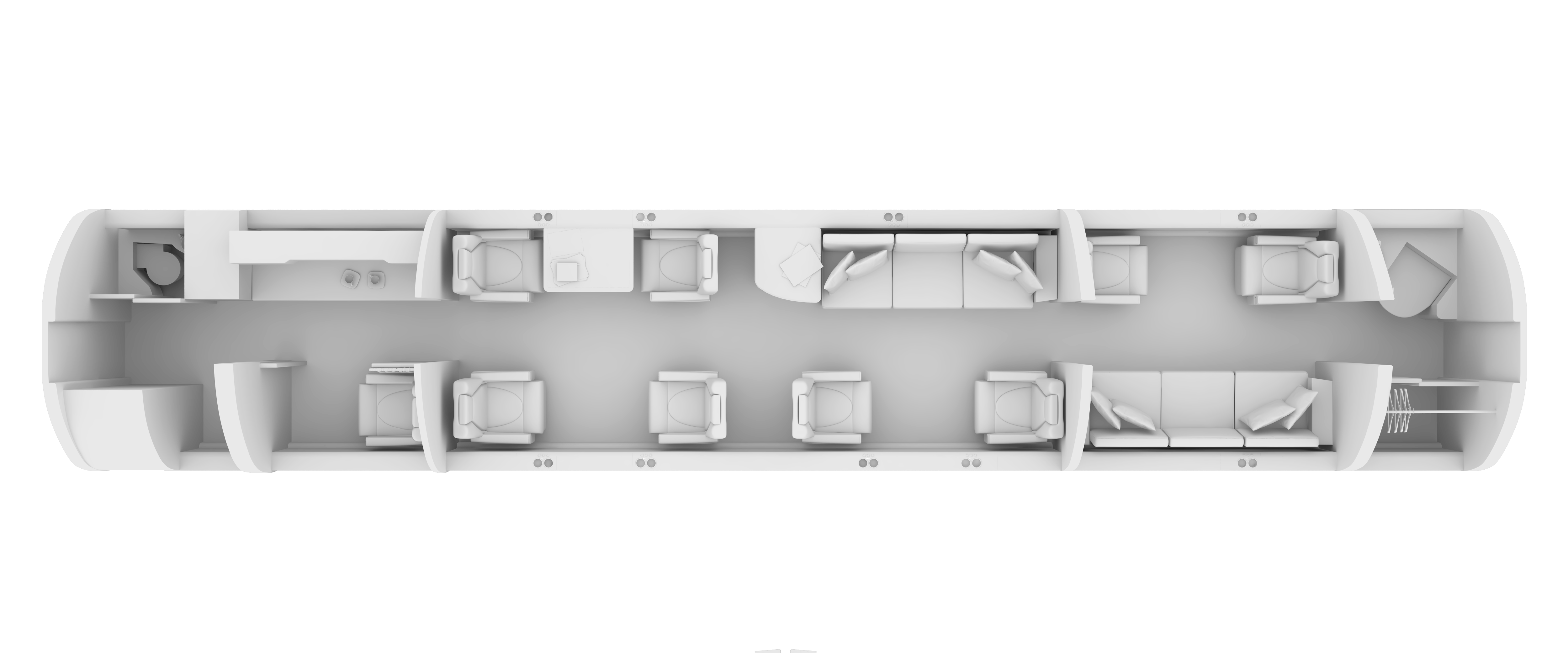 Floor Plan Bombardier Global EXPRESS XRS Day