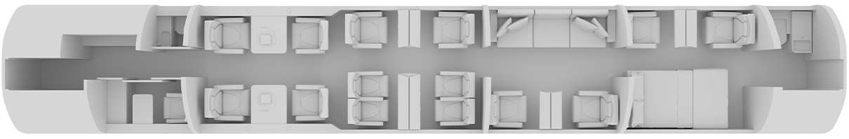 Seating configuration Global 7500