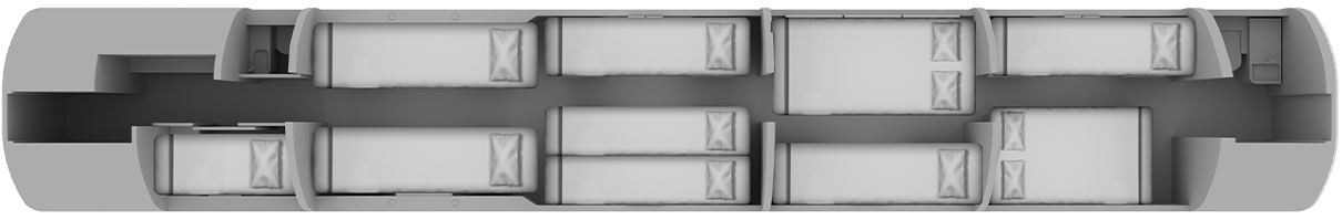 Sleeping configuration Global 7500